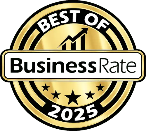 Best of BusinessRate 2025 award badge