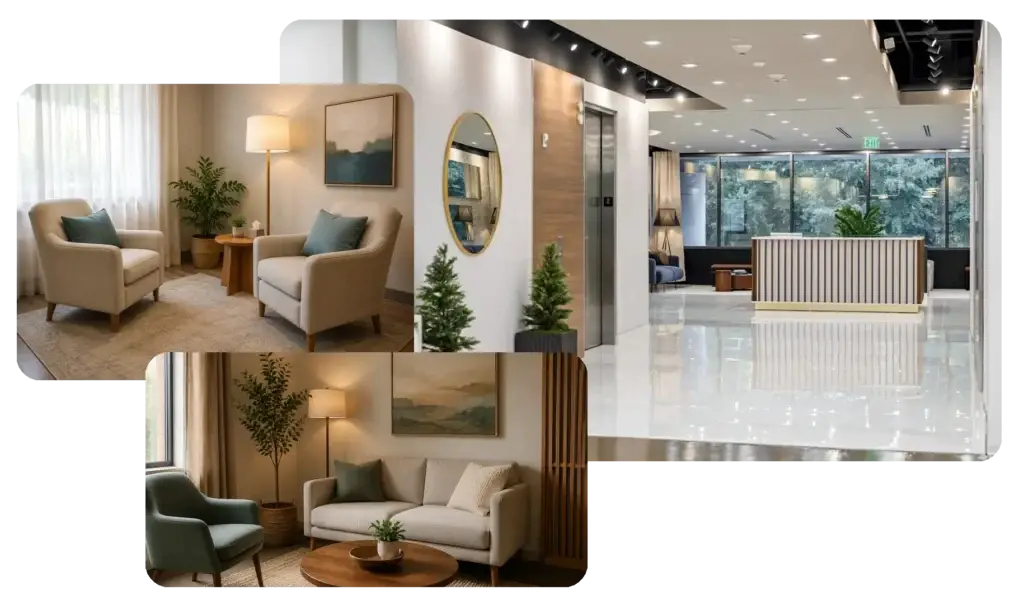 Cumberland reception and welcoming counseling office environments